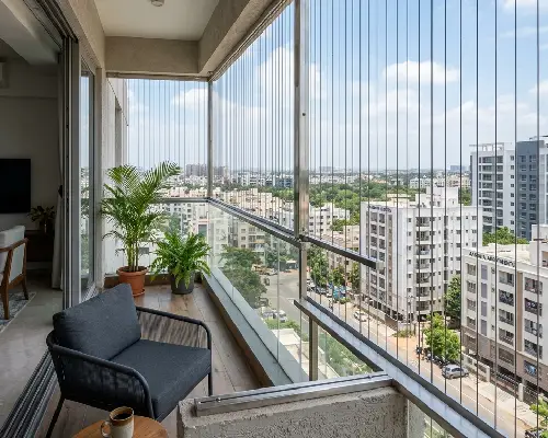 Balcony child safety grill